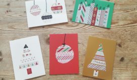 Kinderleichte Weihnachtskarten mit Washi Tape gestalten
