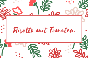 Etikett für Risotto mit Tomaten